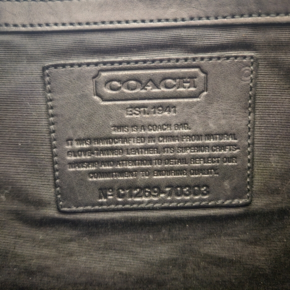 Coach Black Leather Men's Briefcase - Picture 5 of 5